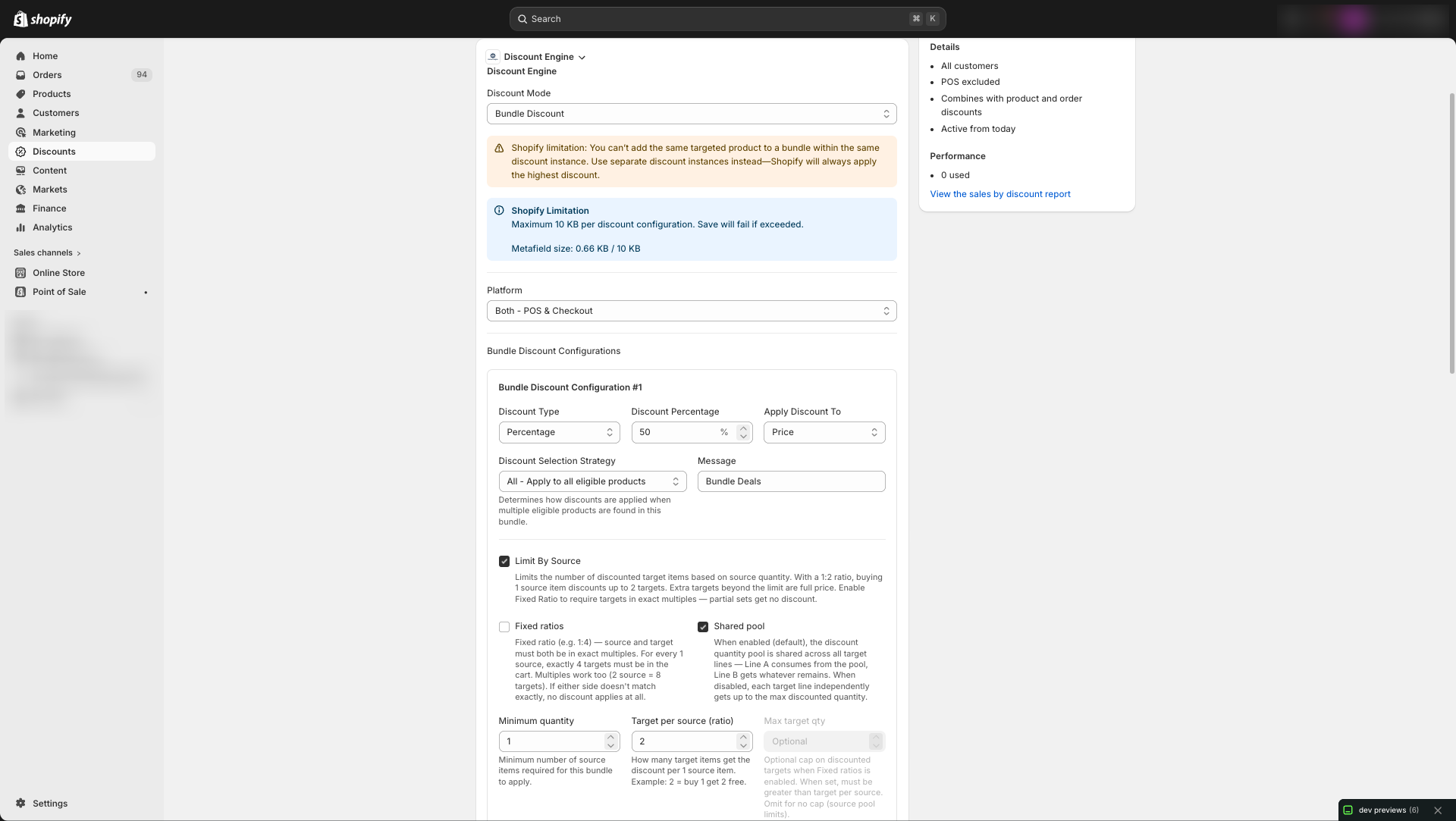 Discount UI - Bundle quantity dependent config