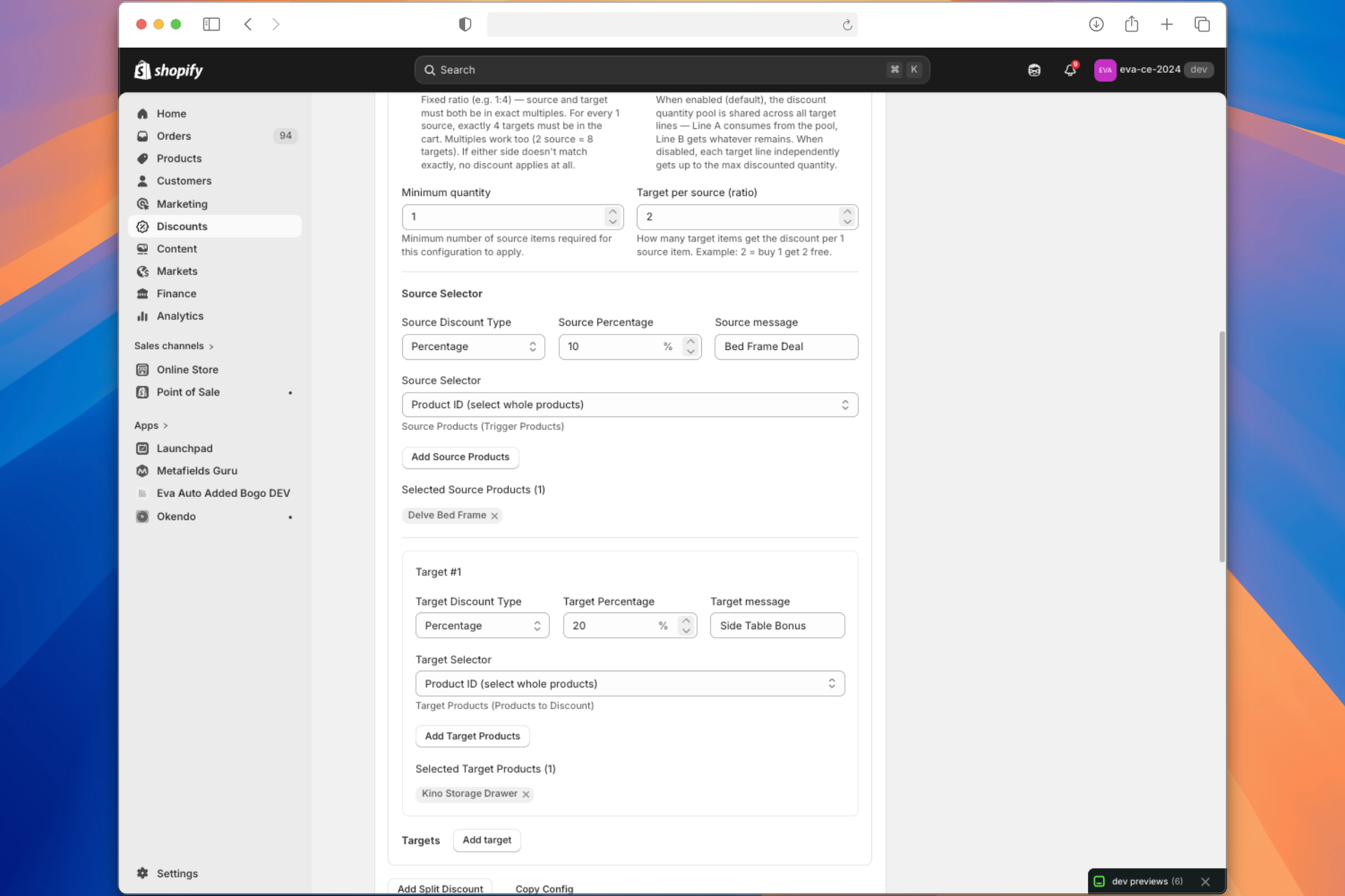 Discount UI - Special simple config