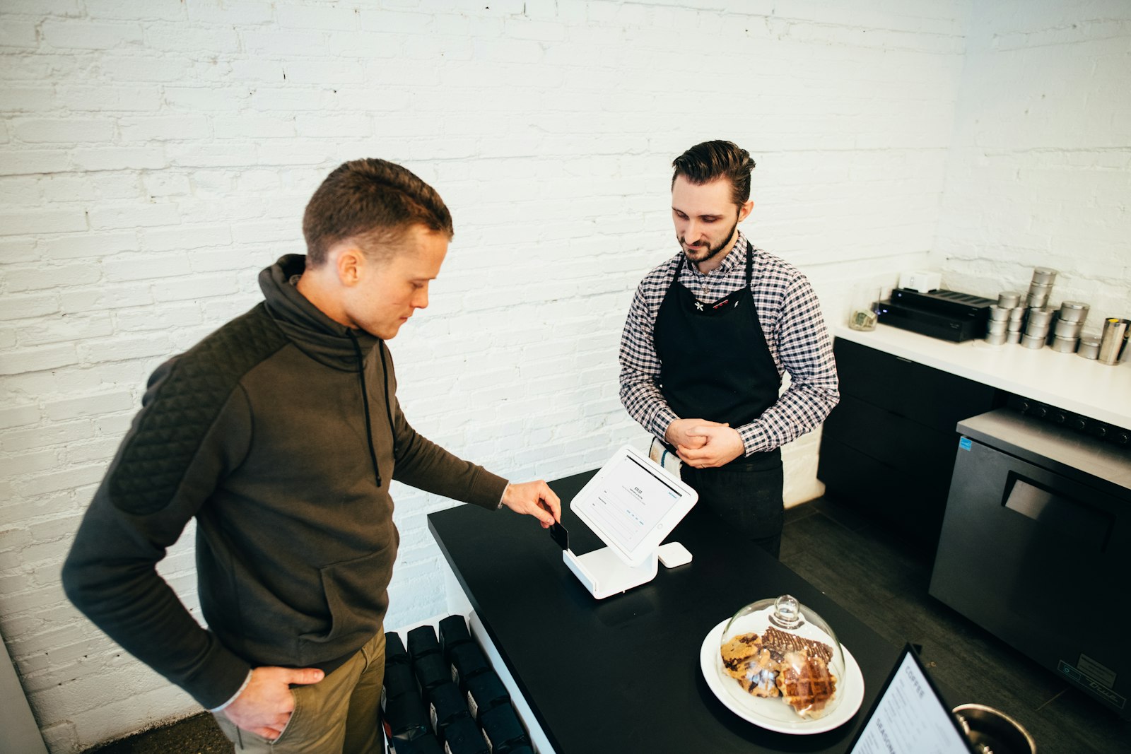 Shopify POS terminal in a retail environment